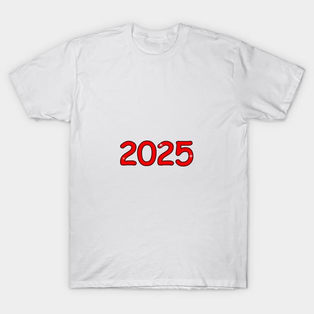 2025 number, new year, numeral, holiday, winter T-Shirt by grafinya